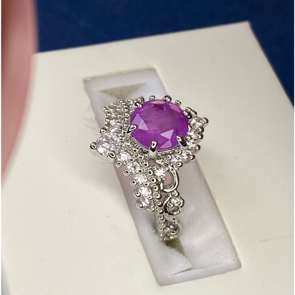 Natural Fusion Purple Quartz ring - Picture 12 of 15